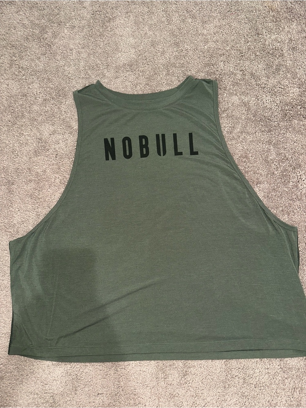 NOBULL Olive Green Cropped Muscle Tank